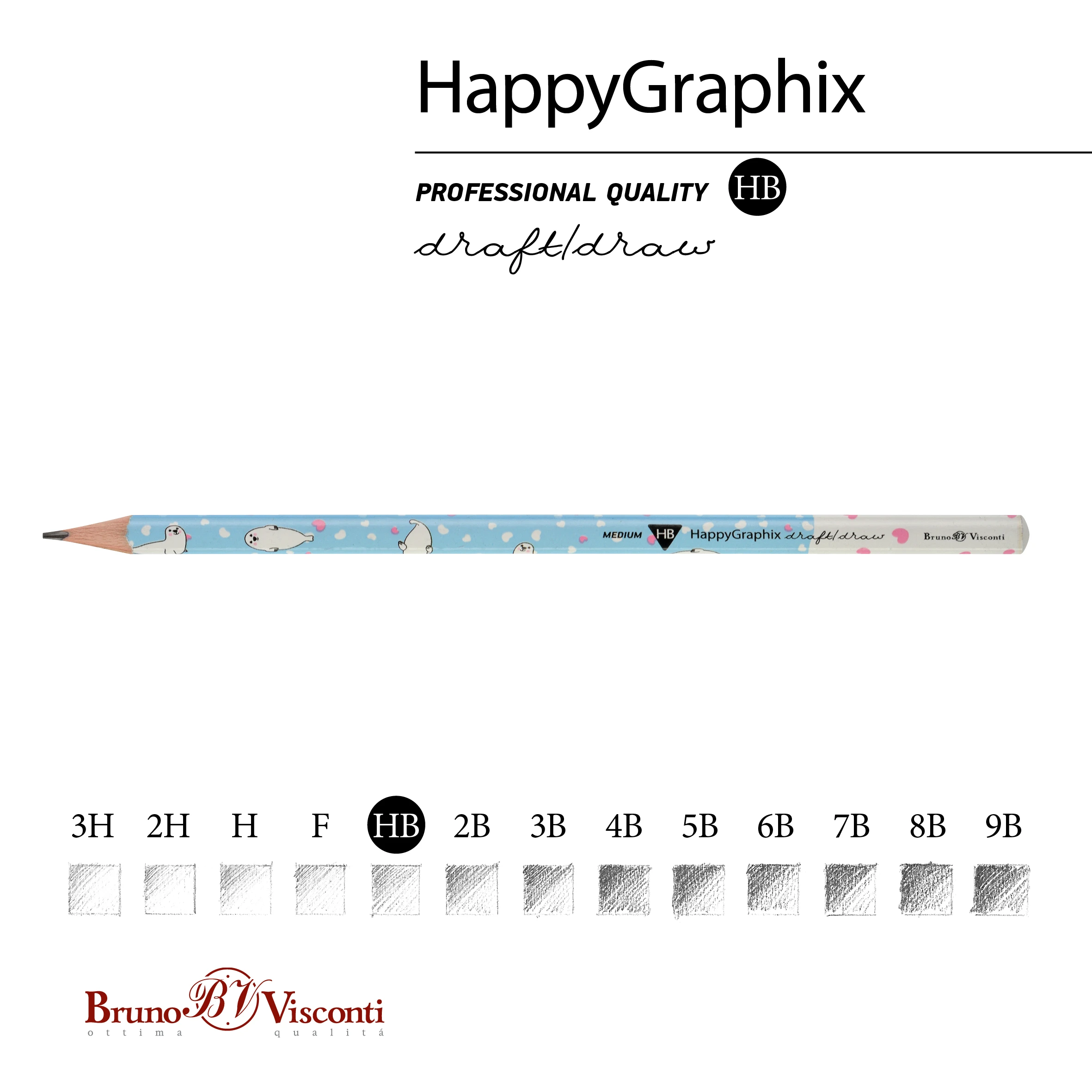 КАРАНДАШ ЧЕРНОГРАФИТОВЫЙ "HappyGraphix" БЕЛЬКИ НВ КАРАНДАШ ЧЕРНОГРАФИТОВЫЙ "HappyGraphix" БЕЛЬКИ НВ