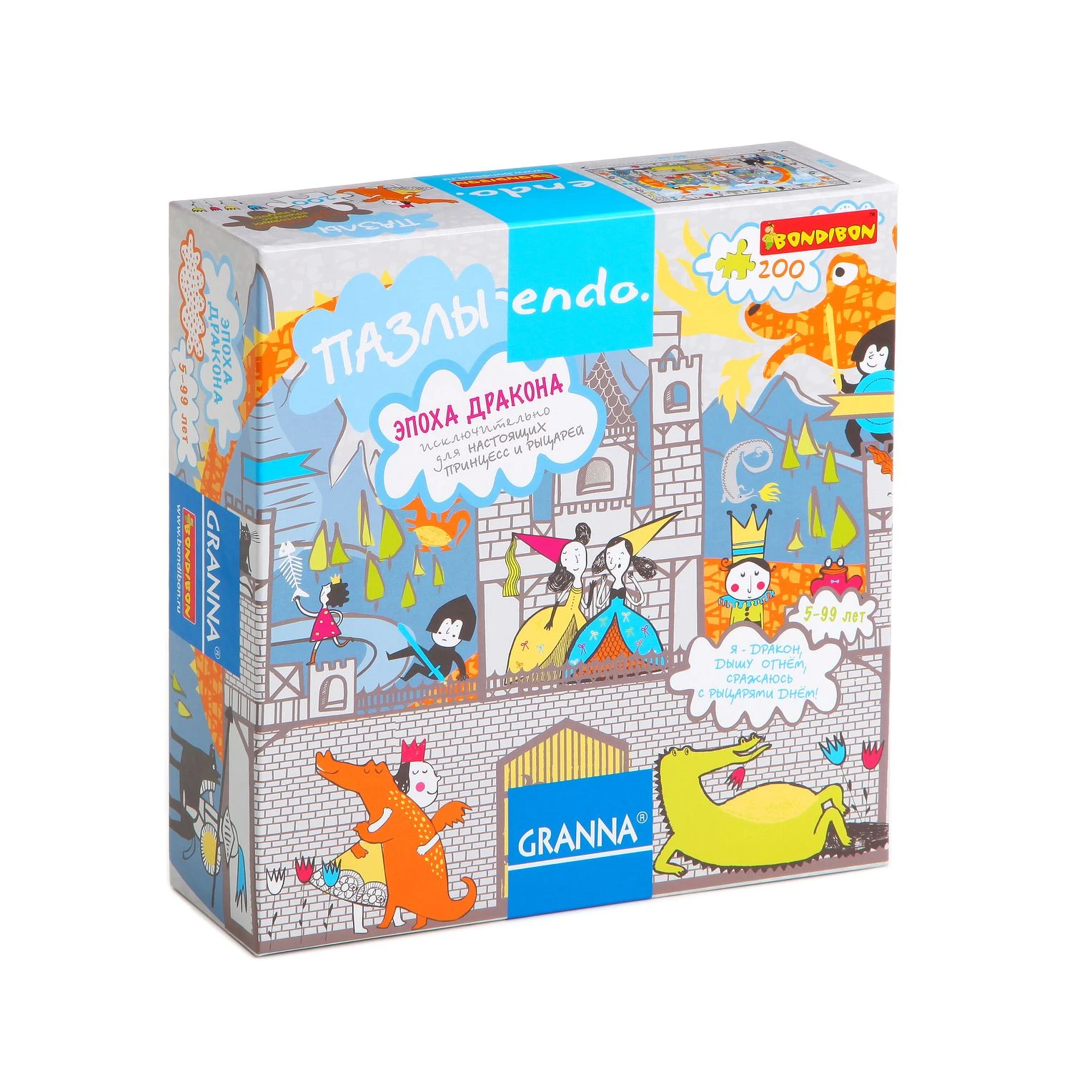 Настольная игра-головоломка Bondibon ПАЗЛЫ 200, ЭПОХА ДРАКОНА
