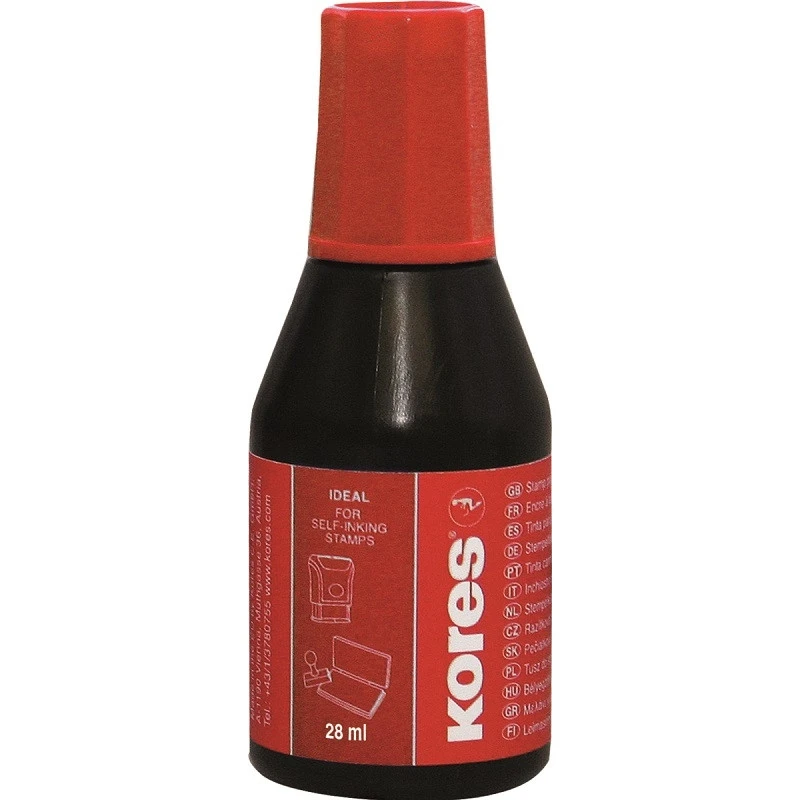 Краска штемпельная KORES красные '71324 штр. 9023800710260, 9023800713247 Краска штемпельная KORES красные '71324 штр. 9023800710260, 9023800713247