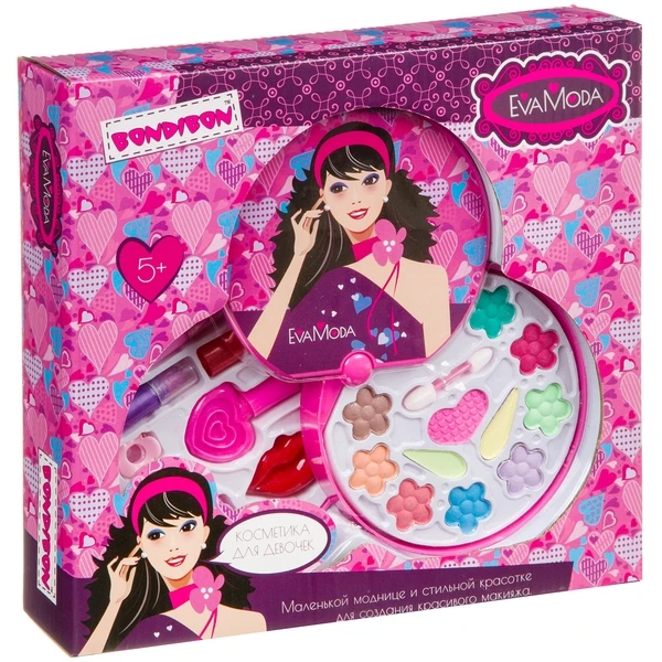 Набор детской декоративной косметики Bondibon Eva Moda, BOX 26,8х25х4,8 см,