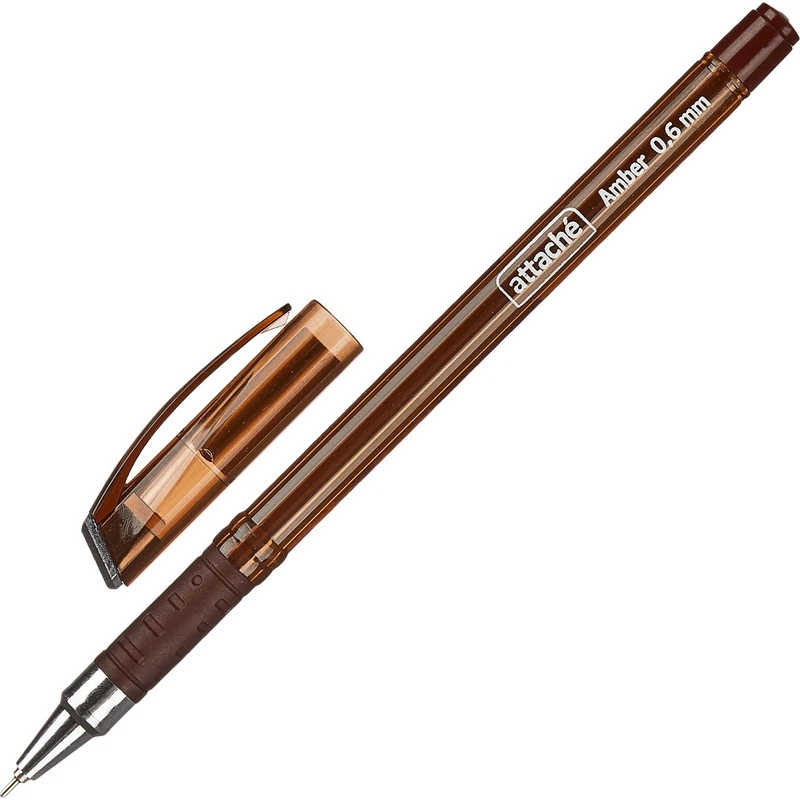 Ручка шариковая Attache Amber, 0,6мм, с манжеткой, синий стержень Ручка шариковая Attache Amber, 0,6мм, с манжеткой, синий стержень