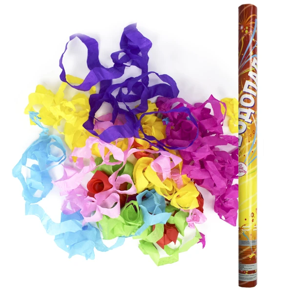 80 см Пневмохлопушка Водопад, серпантин 80 см Пневмохлопушка Водопад, серпантин