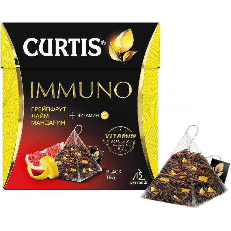 Чай Curtis черный Immuno, ароматизированный, средний лист, 15шт/уп Чай Curtis черный Immuno, ароматизированный, средний лист, 15шт/уп