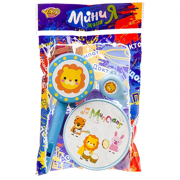 Набор музыкальных инструментов 3 предмета, серия МиниМаниЯ, PAC 15,5x23,5 см,