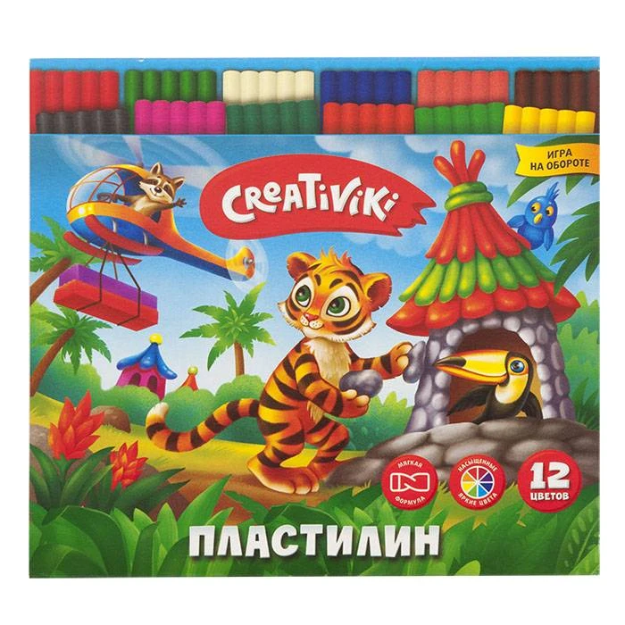 Пластилин CREATIVIKI 12 цв. ПЛ12КР Пластилин CREATIVIKI 12 цв. ПЛ12КР
