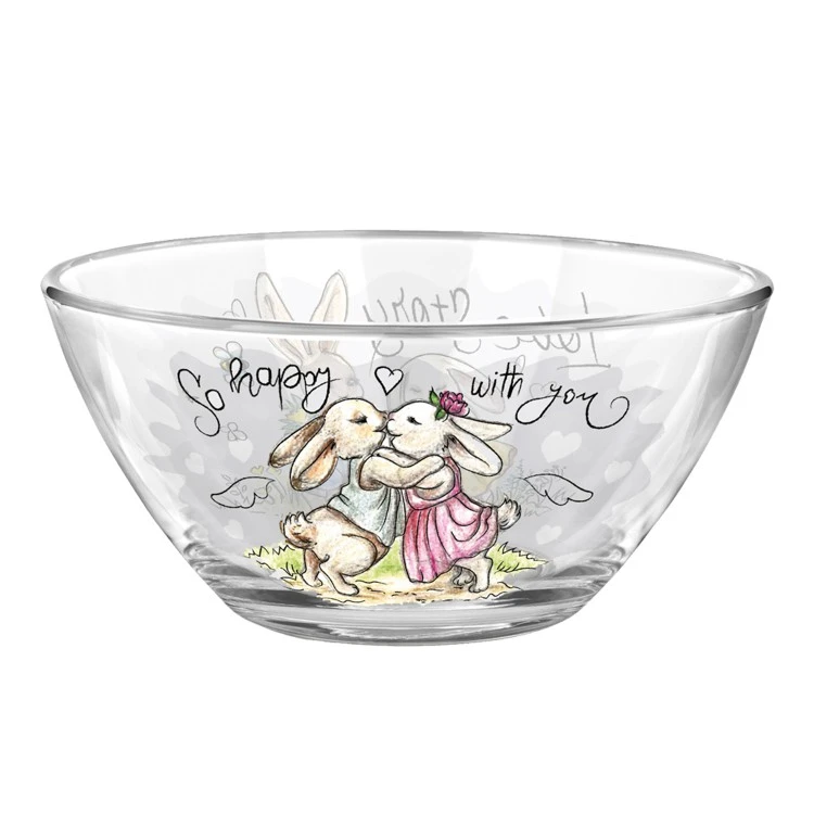 Салатник "Кроль-Вилль", Любовь в сердце, 13 см, стекло Салатник "Кроль-Вилль", Любовь в сердце, 13 см, стекло