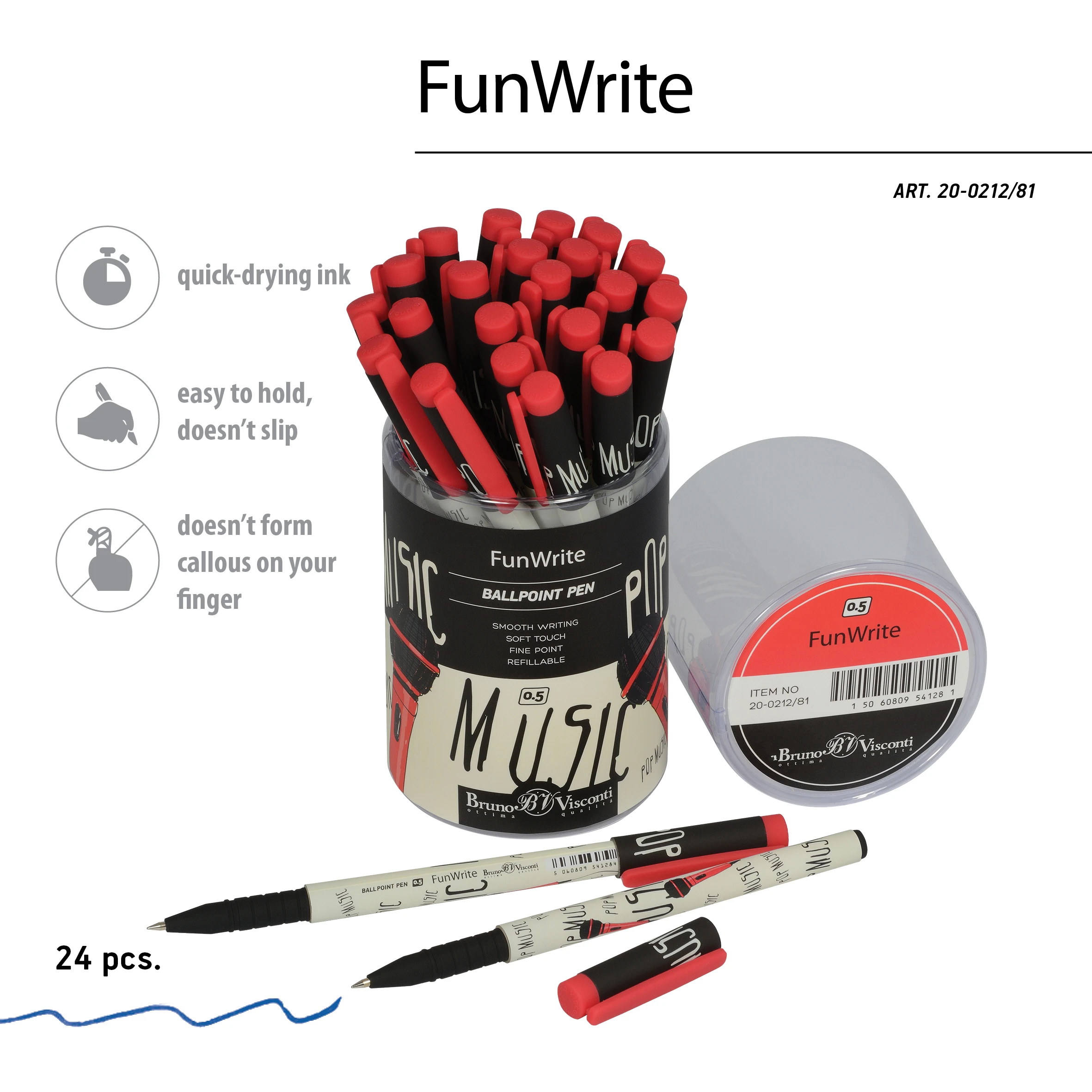 РУЧКА "FunWrite. Музыка. Микрофон" ШАРИКОВАЯ 0.5 ММ, СИНЯЯ РУЧКА "FunWrite. Музыка. Микрофон" ШАРИКОВАЯ 0.5 ММ, СИНЯЯ