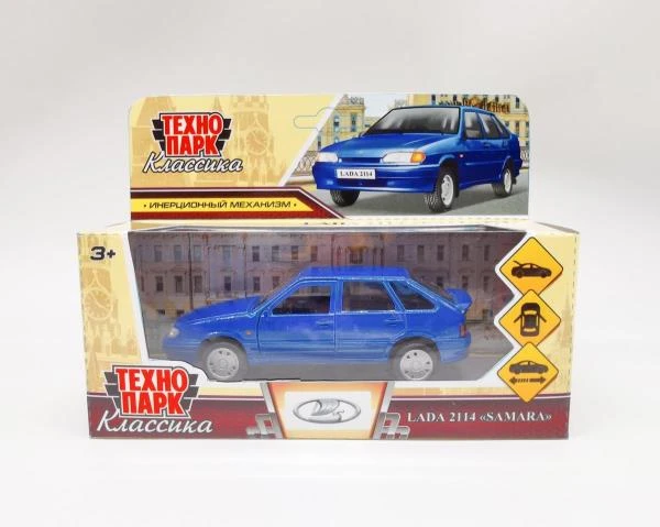 Машина металл LADA -2114 "SAMARA", 12 см, двери, багаж, инерция,
