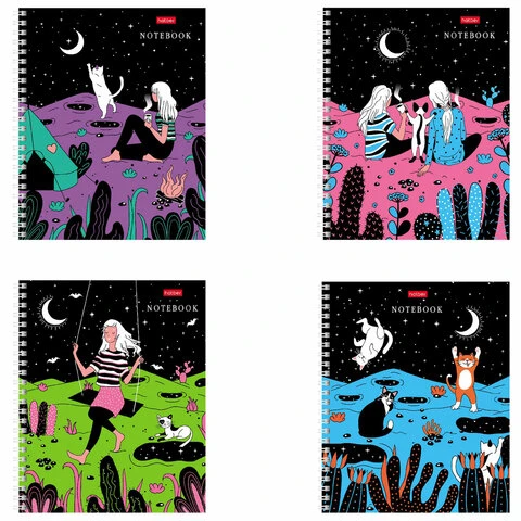 Тетрадь А5, 80 л., HATBER гребень, клетка, обложка картон, "Дотянуться до Тетрадь А5, 80 л., HATBER гребень, клетка, обложка картон, "Дотянуться до