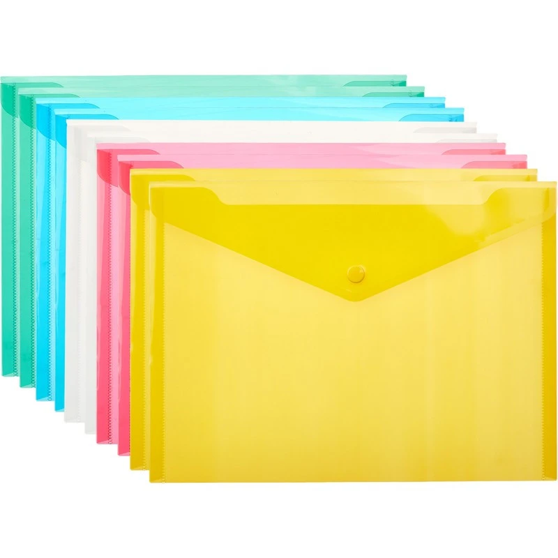 Папка конверт В5, 282x209мм, 180 мкм, Attache  ассорти, 10шт.уп.