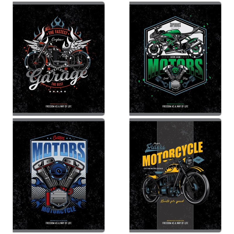Тетрадь 48л., А5, клетка ArtSpace "Стиль. Motorcycles"
