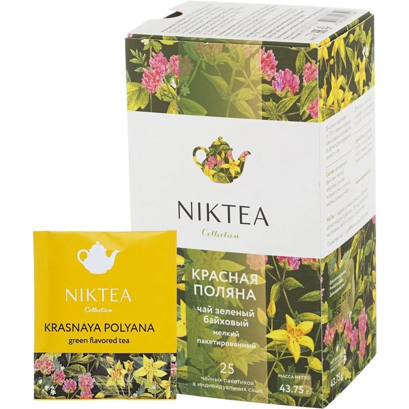 Чай NIKTEA Красная Поляна зелен. 25 пакx1,75гр/уп Чай NIKTEA Красная Поляна зелен. 25 пакx1,75гр/уп