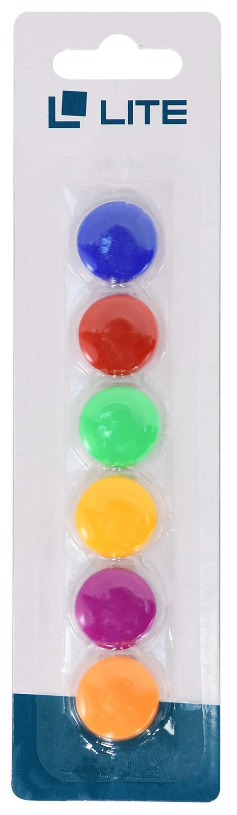 Магниты для досок LITE d=20 мм 6 шт ассорти блистер европодвес