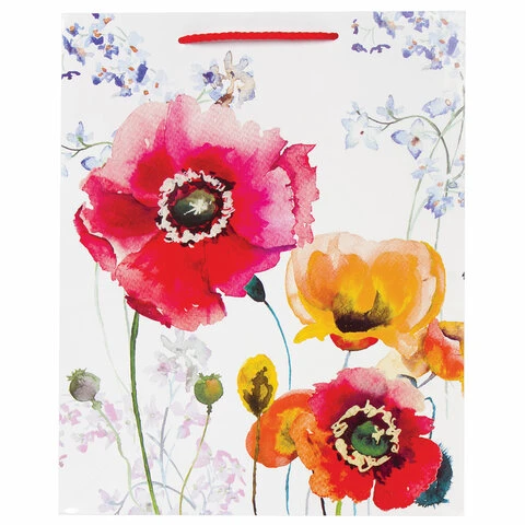 Пакет подарочный 26x12,7x32,4 см, ЗОЛОТАЯ СКАЗКА "Красные и желтые