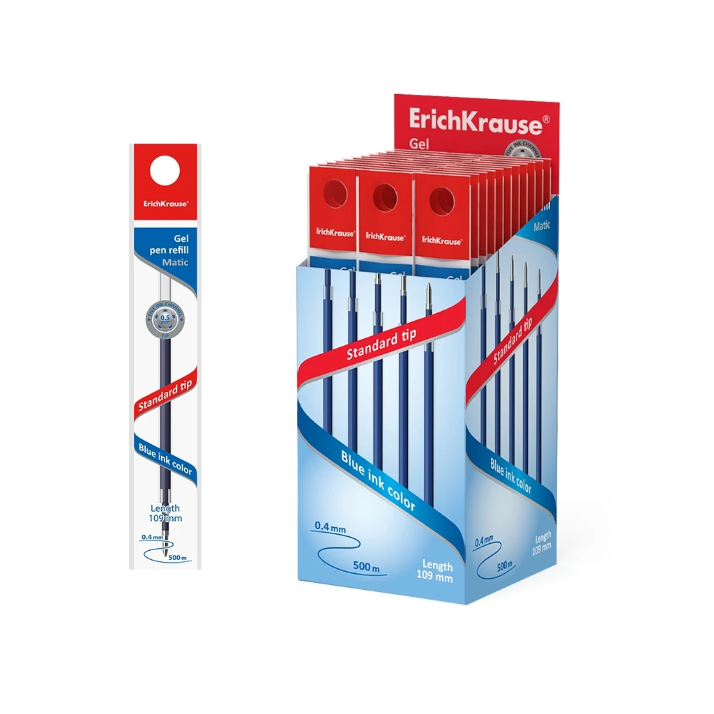 Стержень гелевый 0.5 Erich Krause, 109 мм, для автоматических ручек R-301 Gel