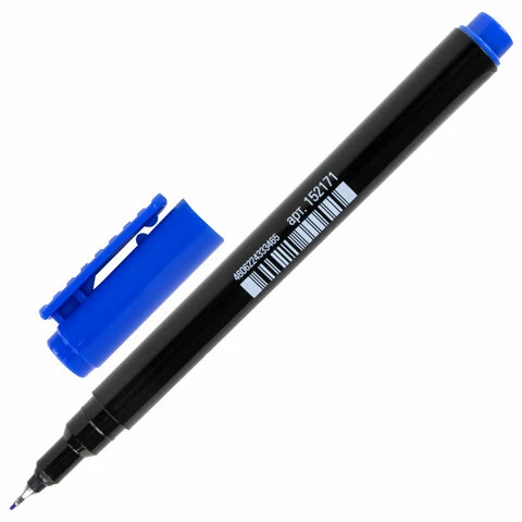 Маркер перманентный STAFF "Profit PM-105", СИНИЙ, тонкий металлический