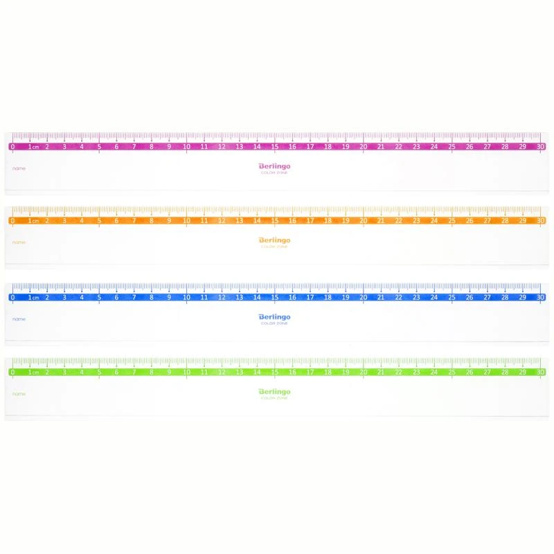 Линейка 30см Berlingo "Color Zone", прозрачная. PR_30130