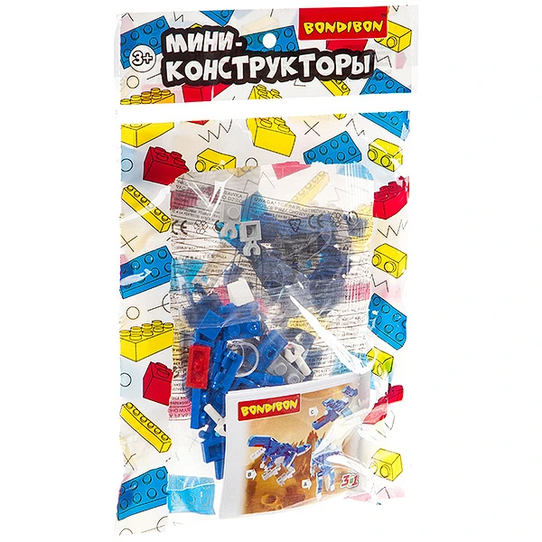 Мини-конструктор 3в1- динозавр, BONDIBON, РАС 15,5х23 см, 6 видов, арт.M7611. Мини-конструктор 3в1- динозавр, BONDIBON, РАС 15,5х23 см, 6 видов, арт.M7611.