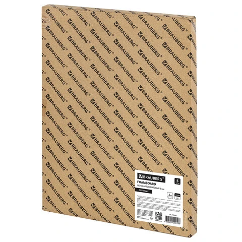 Пенокартон матовый, 30х40 см, толщина 5 мм, черный, КОМПЛЕКТ 5 листов, BRAUBERG,