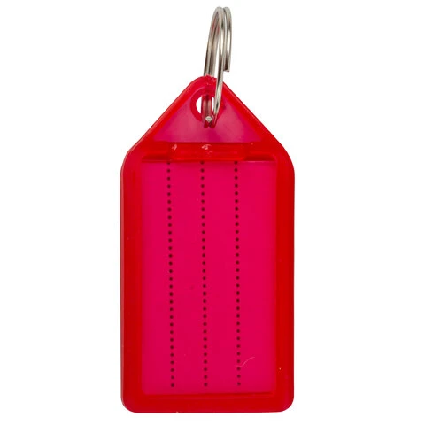 Бирки для ключей КОМПЛЕКТ 20 ШТ., длина 55 мм, инфо-окно 39х22 мм, АССОРТИ,