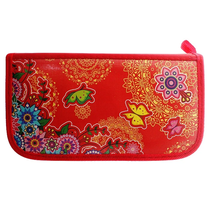 Пенал 3отдел. 190*105мм Яркие цветочки