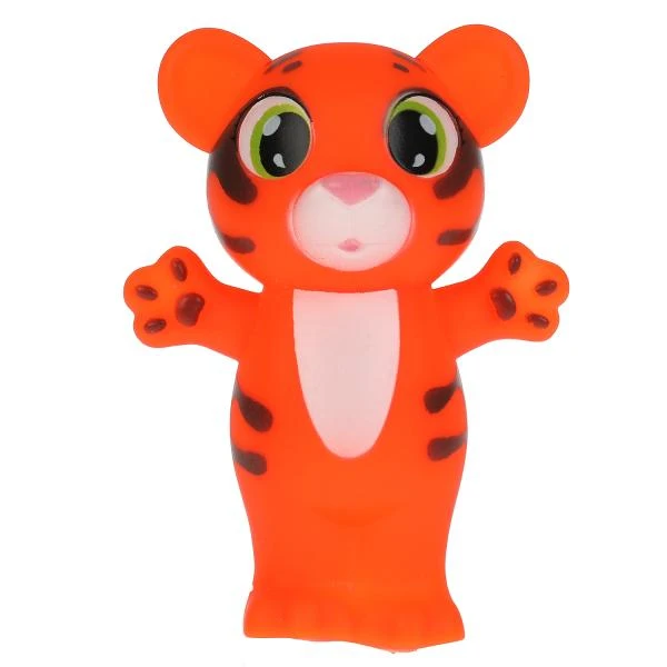 Игрушка для ванны тигренок 9 см, в сетке, КАПИТОШКА