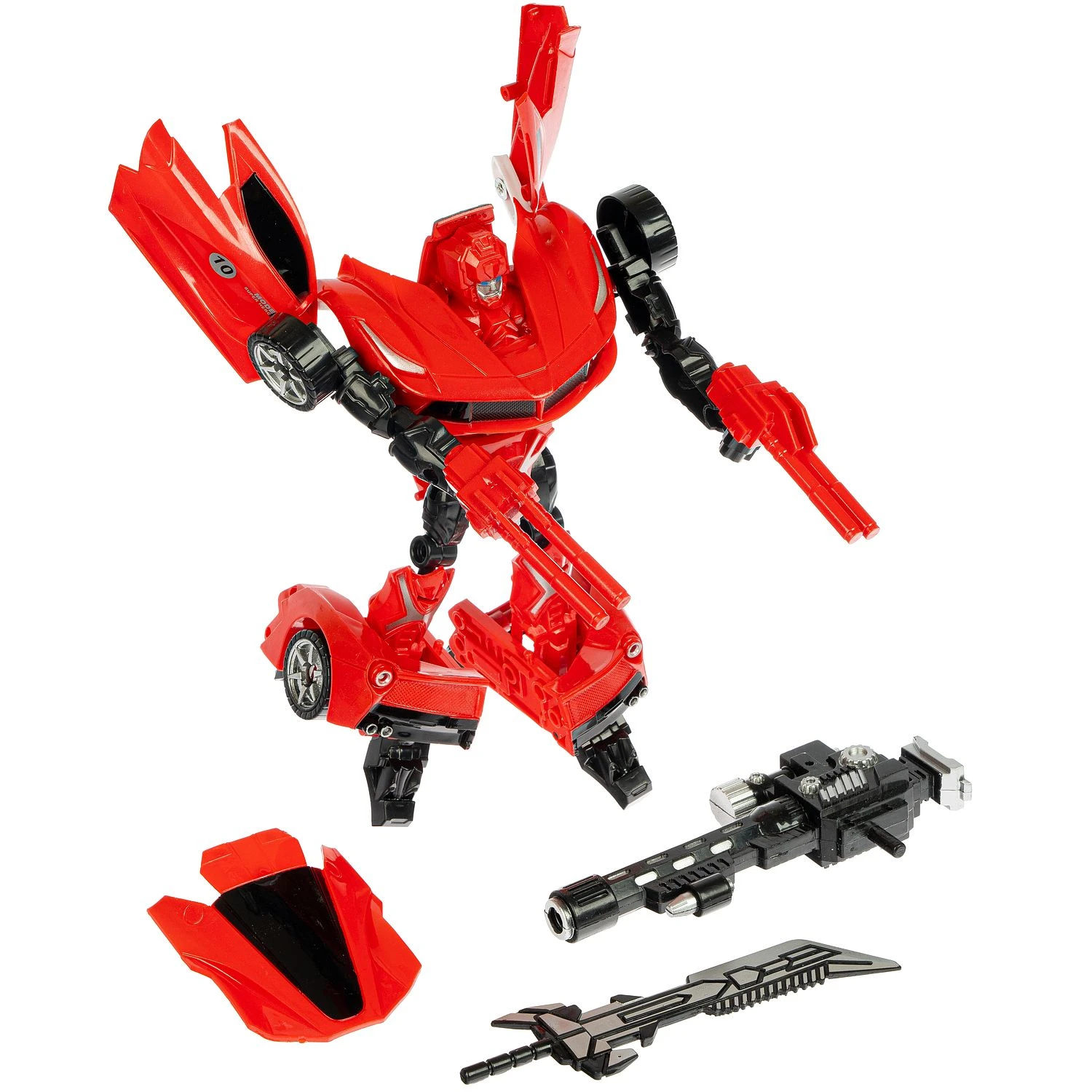 Трансформер 2в1 BONDIBOT робот и автомобиль, Bondibon, цвет красный, арт.HF7377A