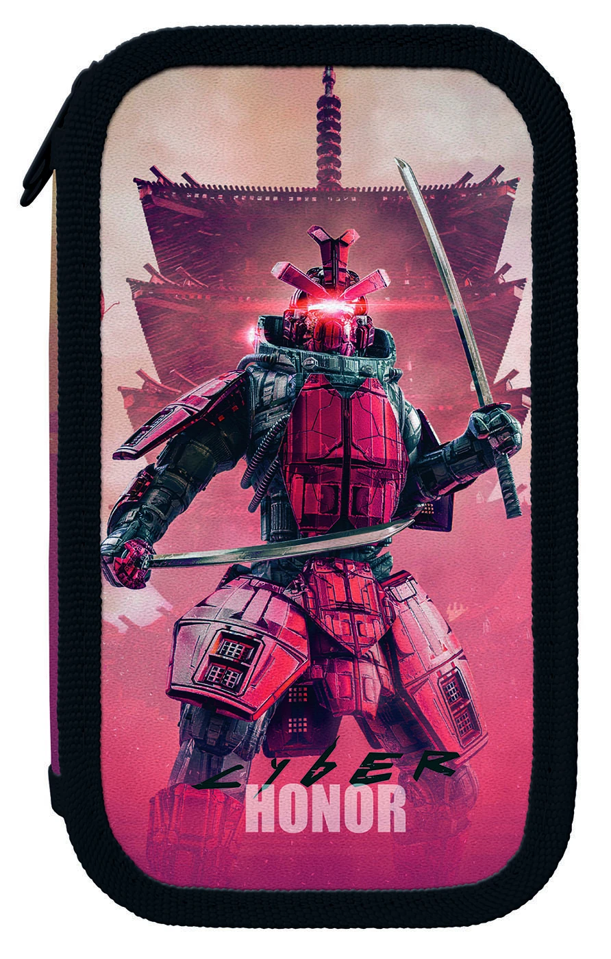 Пенал 2 секц. бол. Schoolformat КИБЕР РЫЦАРИ 190х105х35 картон, полиэстер молния