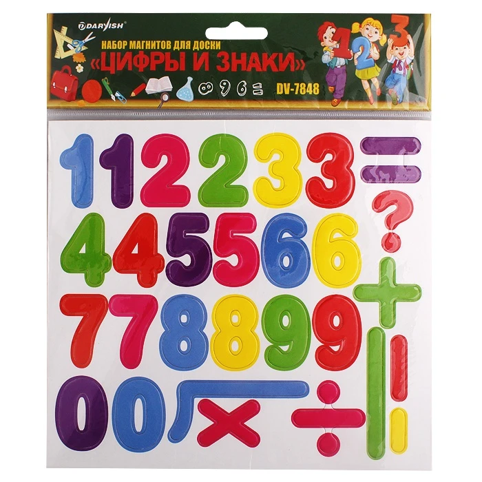 Магниты для доски "Цифры+знаки" "Darvish" Магниты для доски "Цифры+знаки" "Darvish"