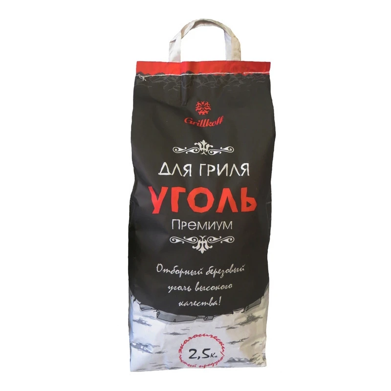 Уголь древесный для гриля Премиум, пакет 2.5кг березовый отборный 27 Уголь древесный для гриля Премиум, пакет 2.5кг березовый отборный 27