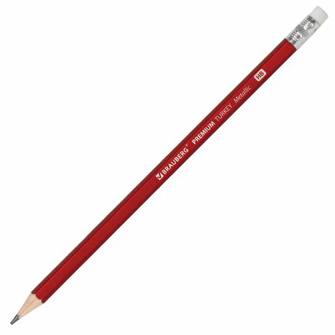 Карандаш чернографитный BRAUBERG "PREMIUM TURKEY", 1 шт., Карандаш чернографитный BRAUBERG "PREMIUM TURKEY", 1 шт.,