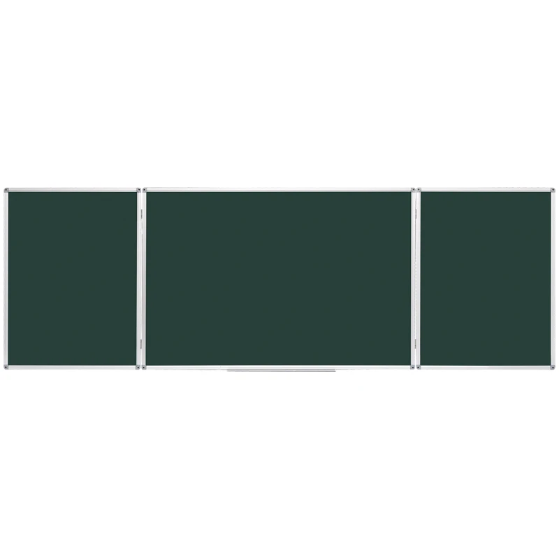 Доска магнитно-меловая OfficeSpace, трехсекционная, линия/клетка,