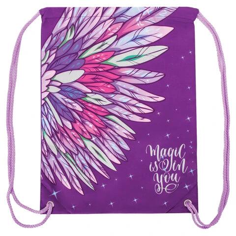 Сумка для обуви BRAUBERG PREMIUM, карман, подкладка, светоотражающие элементы,