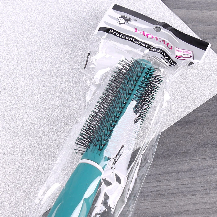 Расческа-брашинг d-4см пластиковая бирюзовая Расческа-брашинг d-4см пластиковая бирюзовая