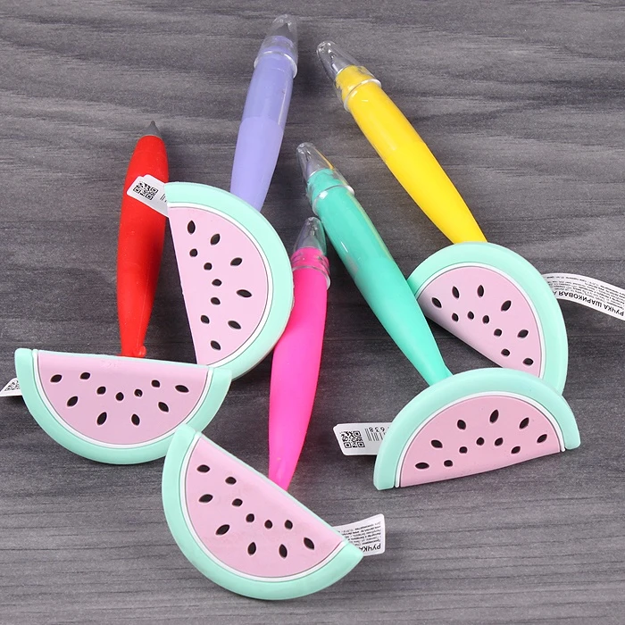 Ручка шариковая синяя детская "Арбуз"