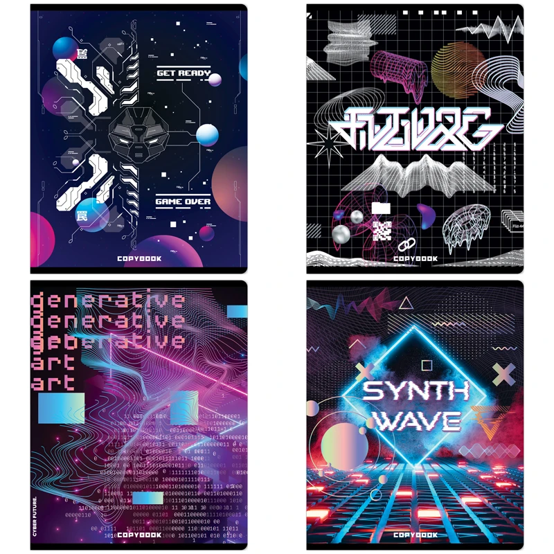 Тетрадь 48л., А5, линия ArtSpace "Стиль. Cyber", эконом