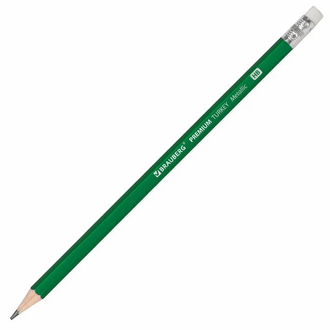 Карандаш чернографитный BRAUBERG "PREMIUM TURKEY", 1 шт., Карандаш чернографитный BRAUBERG "PREMIUM TURKEY", 1 шт.,