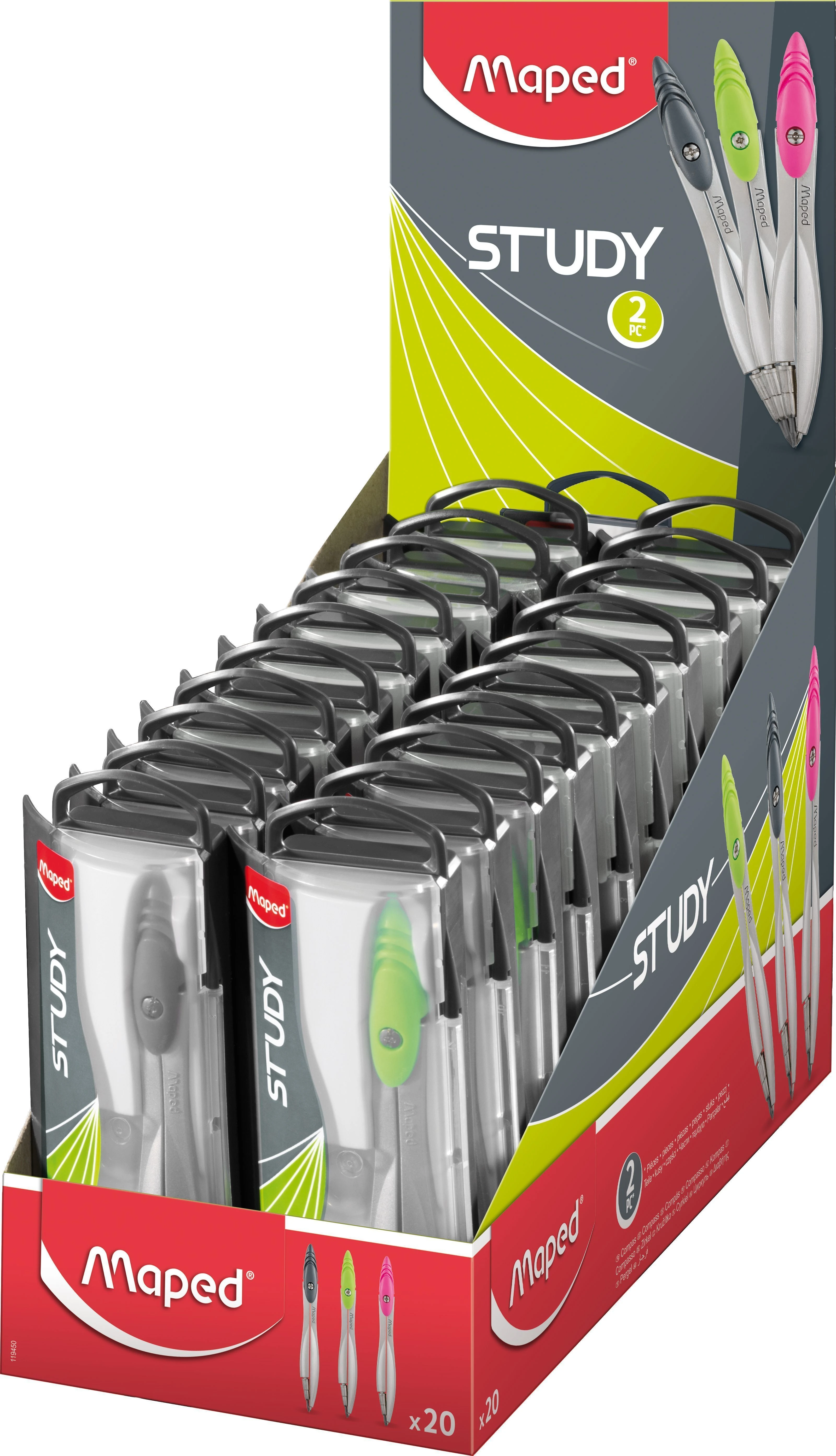 Циркуль MAPED STUDY 120 мм метал. пласт.чехол