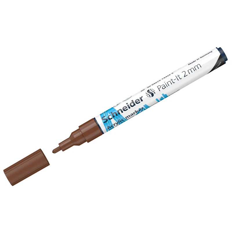 Маркер акриловый Schneider "Paint-It 310" 2мм, пулевидный, коричневый Маркер акриловый Schneider "Paint-It 310" 2мм, пулевидный, коричневый