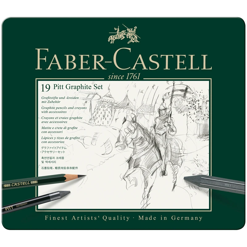Набор карандашей ч/г Faber-Castell "Pitt Graphite", 19 предметов, Набор карандашей ч/г Faber-Castell "Pitt Graphite", 19 предметов,