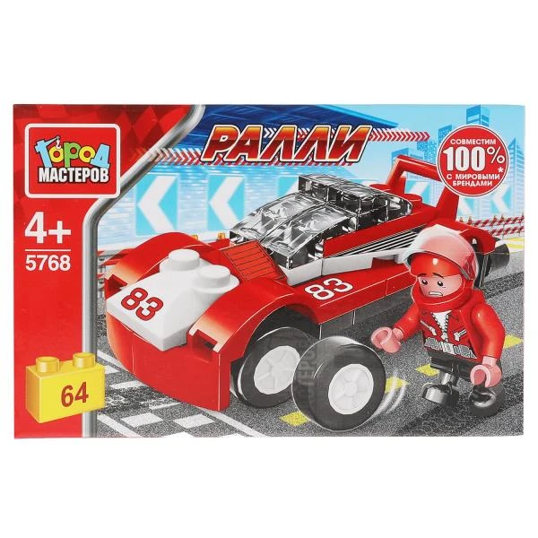 Конструктор СПОРТКАР, 64 дет. Город мастеров