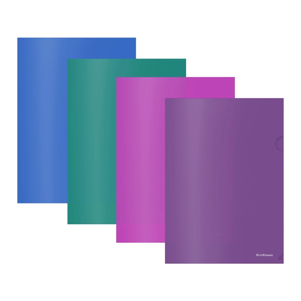 Папка-уголок пластиковая Erich Krause Glossy Vivid, A4, полупрозрачная, ассорти Папка-уголок пластиковая Erich Krause Glossy Vivid, A4, полупрозрачная, ассорти