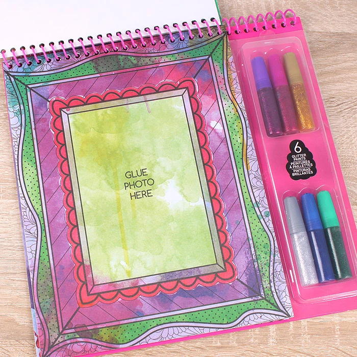 Раскраска с гель-блеском (6цв гель-блеска)