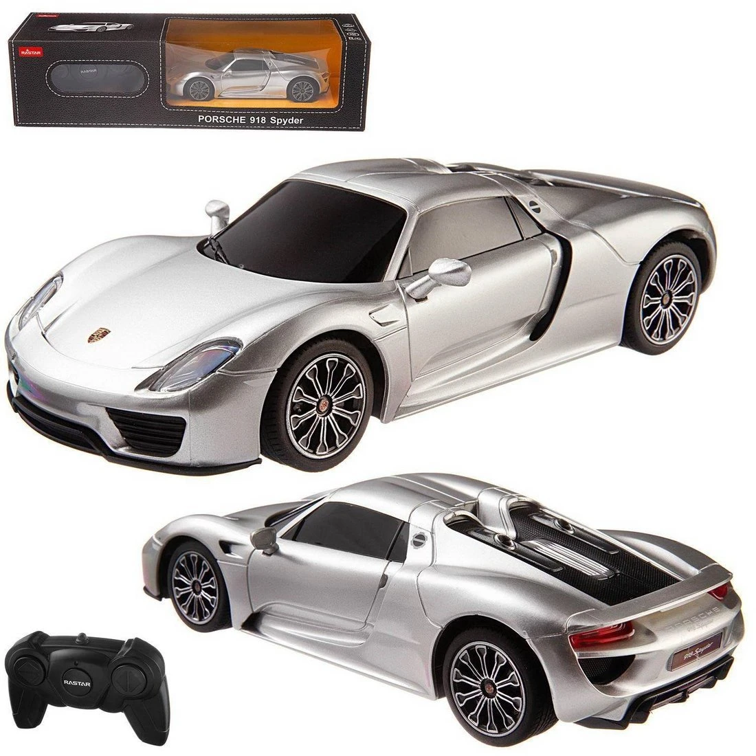 Машина на радиоуправлении 1:24 PORSCHE 918 Spyder Цвет Серебряный 27MHZ