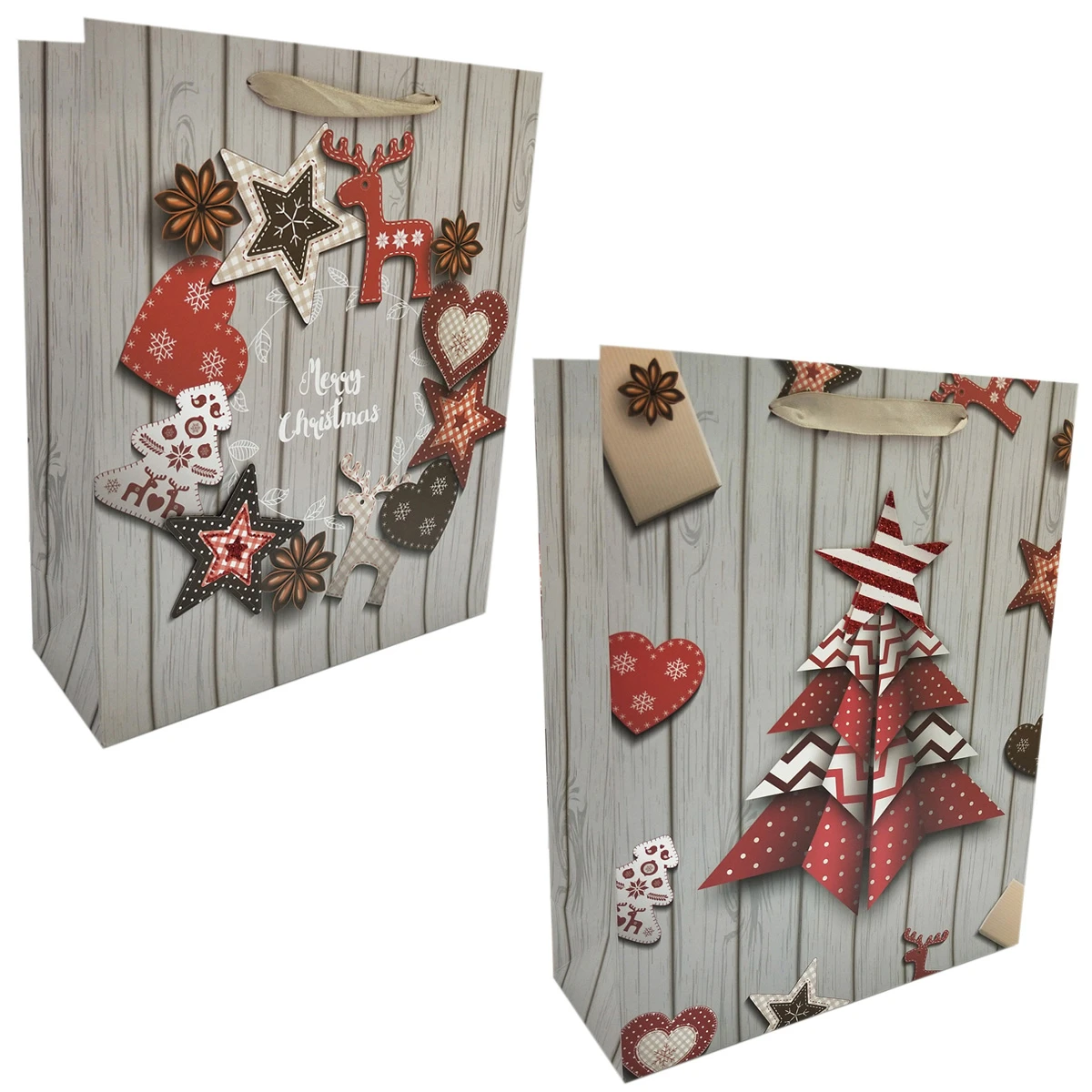 Подарочный пакет суп. большой 26x32x10 см, ламинированный, декор аппликация с