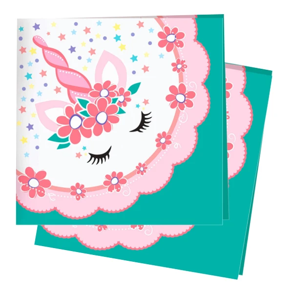 Салфетки Единорог Pink&Tiffany 24х24 см 12 шт