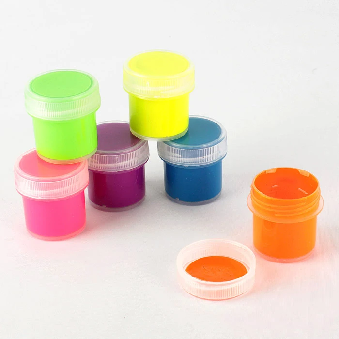 Гуашь 6 цветов флуоресцентная 60мл., картонная упаковка (набор)