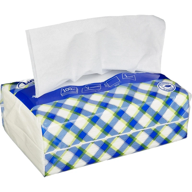 Салфетки Luscan NonStop 1-сл белые цел 1/4 слож 100лист/пач Салфетки Luscan NonStop 1-сл белые цел 1/4 слож 100лист/пач