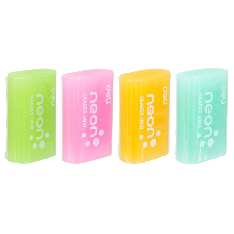 Ластик Deli 39х27х12мм ассорти/неон EH01000