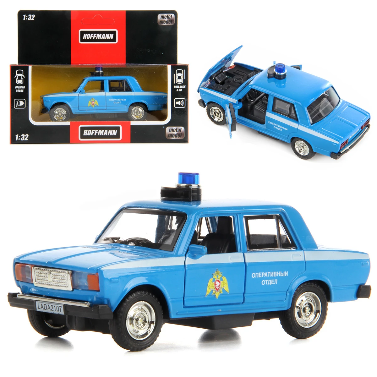 Машина металлическая СПЕЦСЛУЖБЫ-BL 1:32, звук/свет, дв.откр., инерция